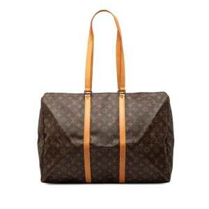 LOUIS VUITTON Authentic Brown Monogram Leather Boston Bag